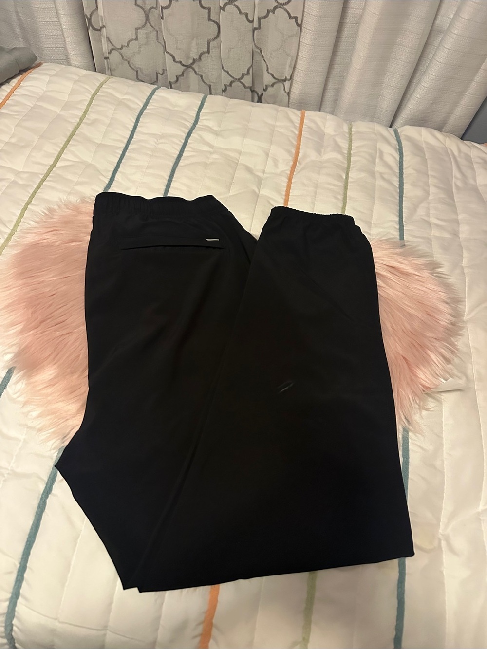 Vuori Black Track Pants with Elastic Waist